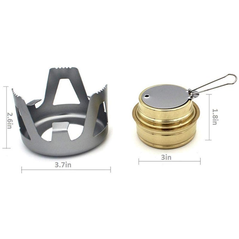 Keweis Portable Outdoor Mini Alcohol Stove Burner Ultralight Camping Cookware Set for Outdoor Camping, Hiking, Backpacking, Picnic - Image 2